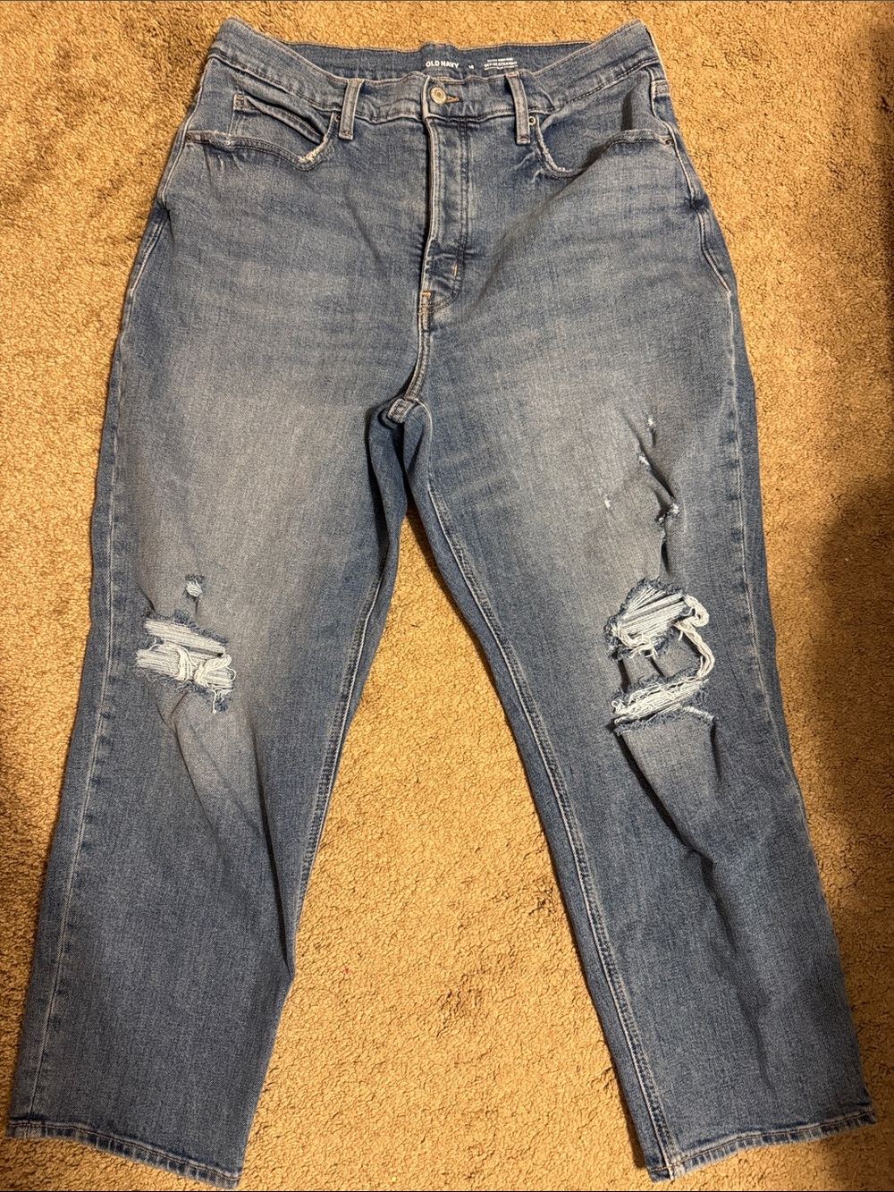 Old Navy Extra High Rise Sky-Hi Straight Jeans